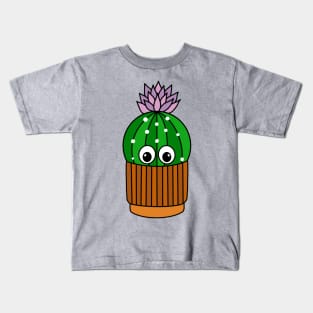 Cute Cactus Design #298: Pretty Cactus In Terra-cotta Pot Kids T-Shirt